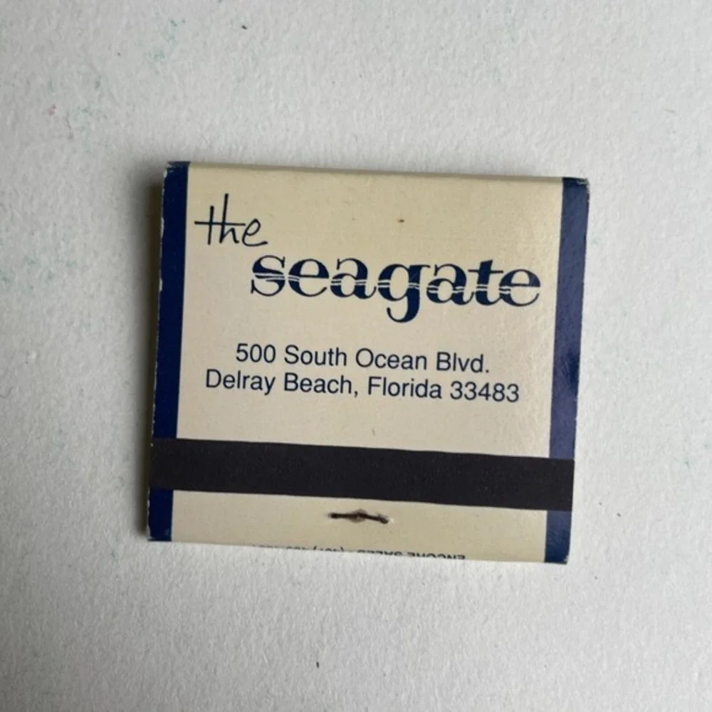 Vintage Matchbook Collectible Ephemera‎ Delray Beach Florida Seagate club